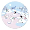 Dessous de plat Moumines hiver 2022 Ø21 cm, Bleu-blanc-rose