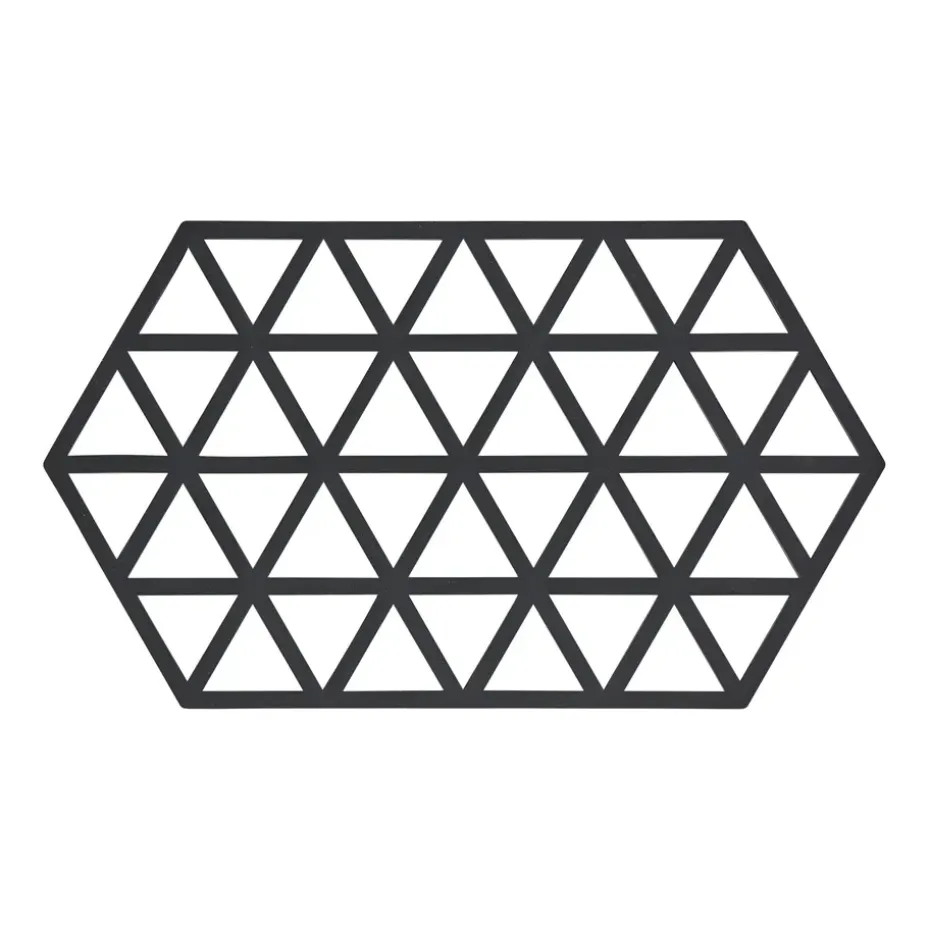 Dessous de plat Triangles 14x24 cm, Black