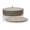 Dessous de verre avec support Singles, lot de 6, Taupe