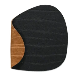 Dessous de verre Buffalo réversible curve 1 pièce, Noir-Nature