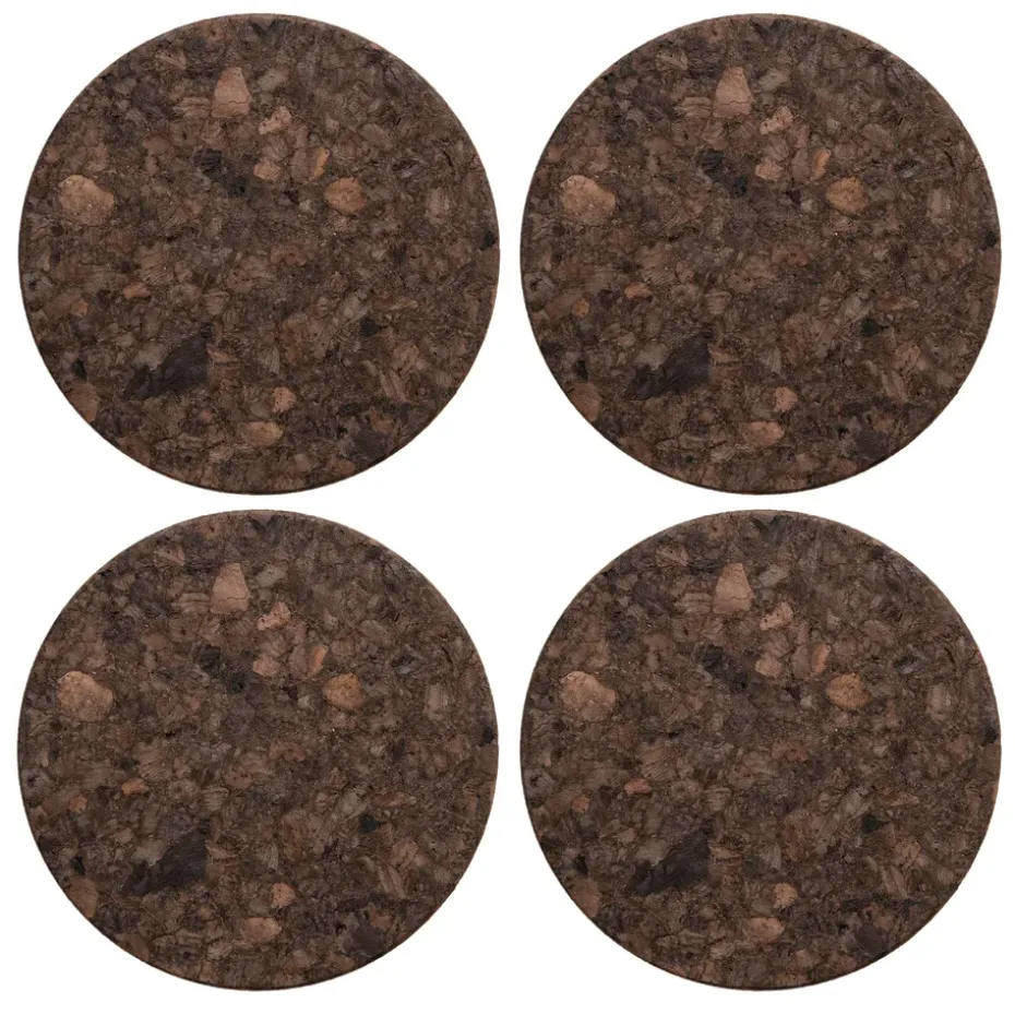 Dessous de verre Cork Lot de 4, Smoked