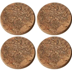 Dessous de verre Cork Lot de 4, Naturel