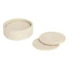 Dessous de verre Ella Ø10,5 cm Lot de 6, Blanc pur