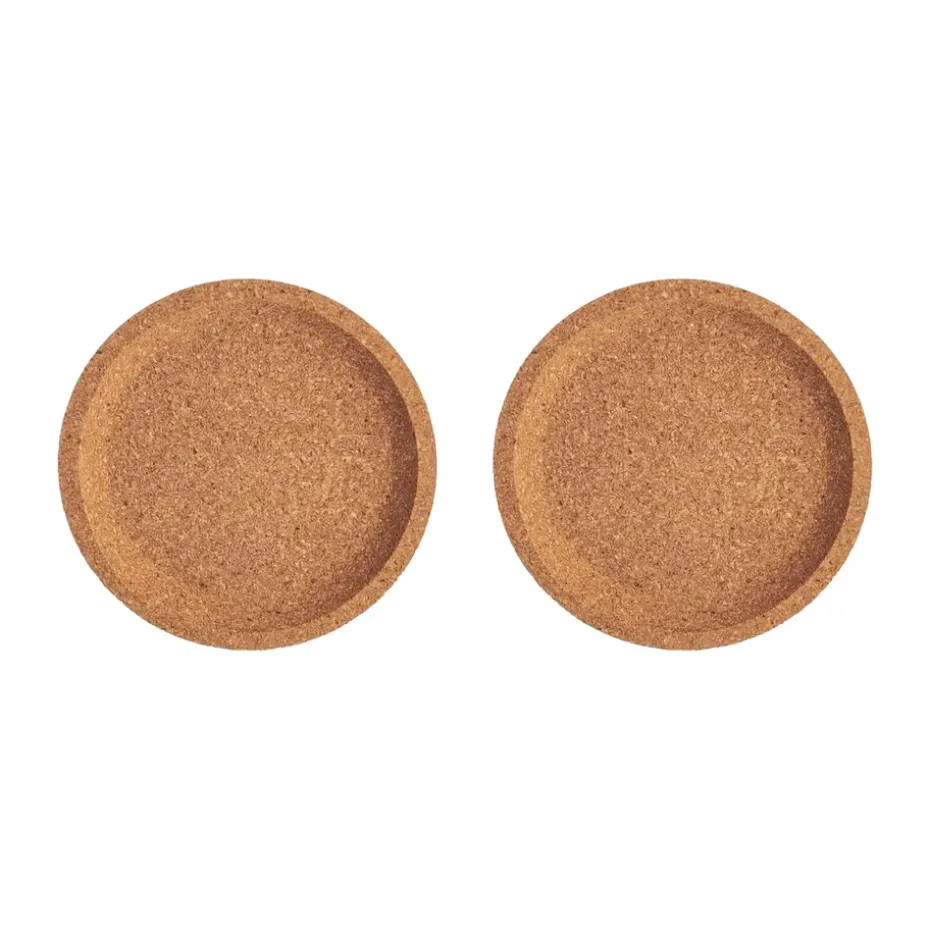 Dessous de verre en liège Viva Ø10,9 cm, 2 pièces, Marron