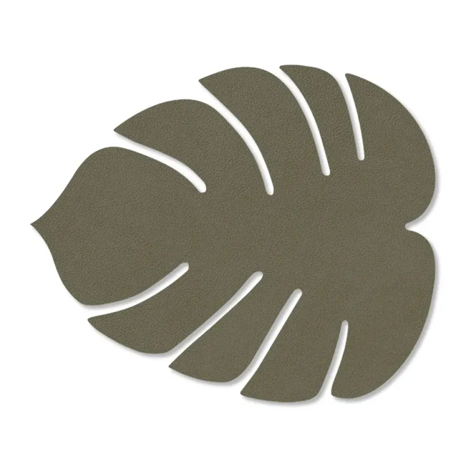 Dessous de verre Monstera Leaf Nupo, Vert armée