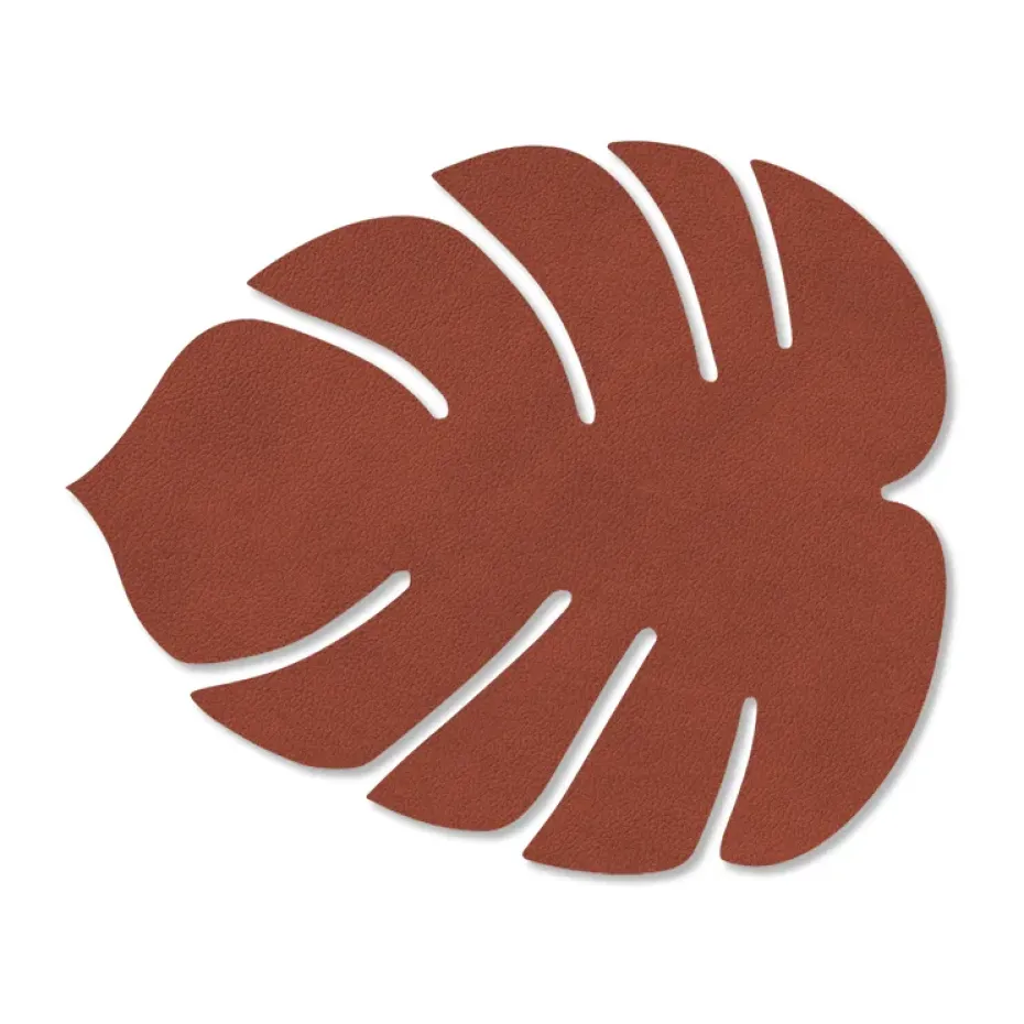 Dessous de verre Monstera Leaf Nupo, Sienna
