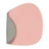 Dessous de verre Nupo recto-verso curve 1 pièce, rose-gris clair