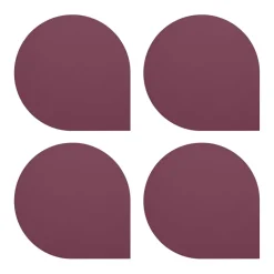 Dessous de verre Stilla Lot de 4, Bordeaux