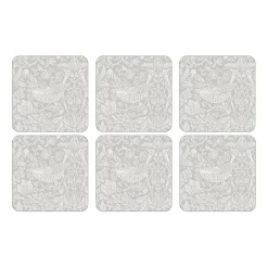 Dessous de verre Strawberry Thief Lot de 6, Grey