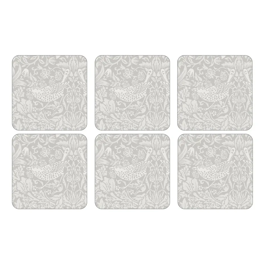 Dessous de verre Strawberry Thief Lot de 6, Grey