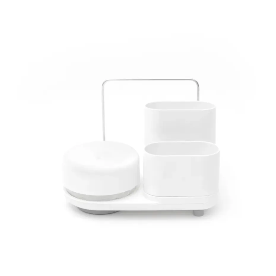 Distributeur de liquide vaisselle avec rangement Do-Dish Caddy PLUS, Blanc