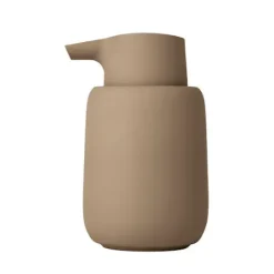Distributeur de savon Sono en céramique Ø8,5 cm, Marron