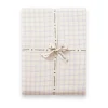 Drap-housse Gingham Sky Blue Muslin, 180x200x30 cm