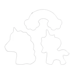 Emporte pièces Nordwik en forme de licorne, 3 pièces, Acier inoxydable