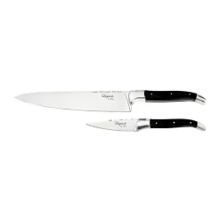 Ensemble couteau d’office et couteau de chef Laguiole By Hâws 2 pièces, Black Wood