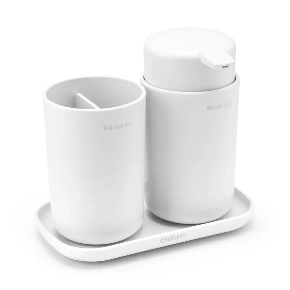 Ensemble d'accessoires pour la salle de bain ReNew de Brabantia 3 pièces, Blanc