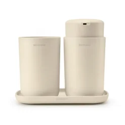 Ensemble d'accessoires pour la salle de bain ReNew de Brabantia 3 pièces, Beige Doux