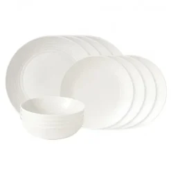 Ensemble d'assiettes Maze 12 pièces, blanc