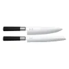 Ensemble de couteau de cuisine et à pain Kai Wasabi Black, 2 pièces