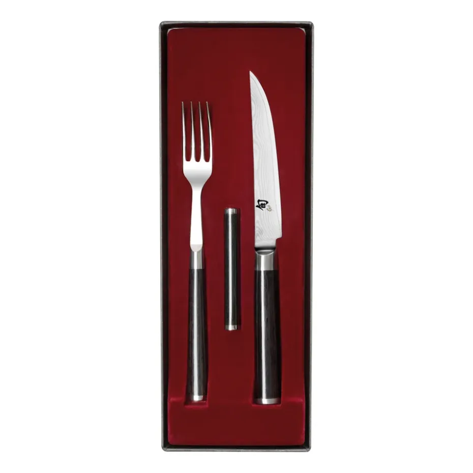 Ensemble de couteau et fourchette Kai Shun Classic, Chrome-noir