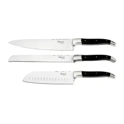 Ensemble de couteaux de chef Laguiole By Hâws 3 pièces, Black Wood