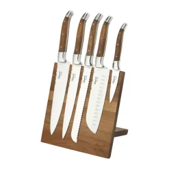 Ensemble de couteaux Laguiole By Hâws avec bloc 6 pièces, Olive