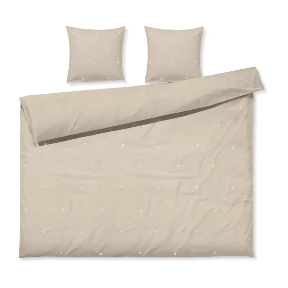 Ensemble de lit Daisy 220x220 cm, Sable-blanc