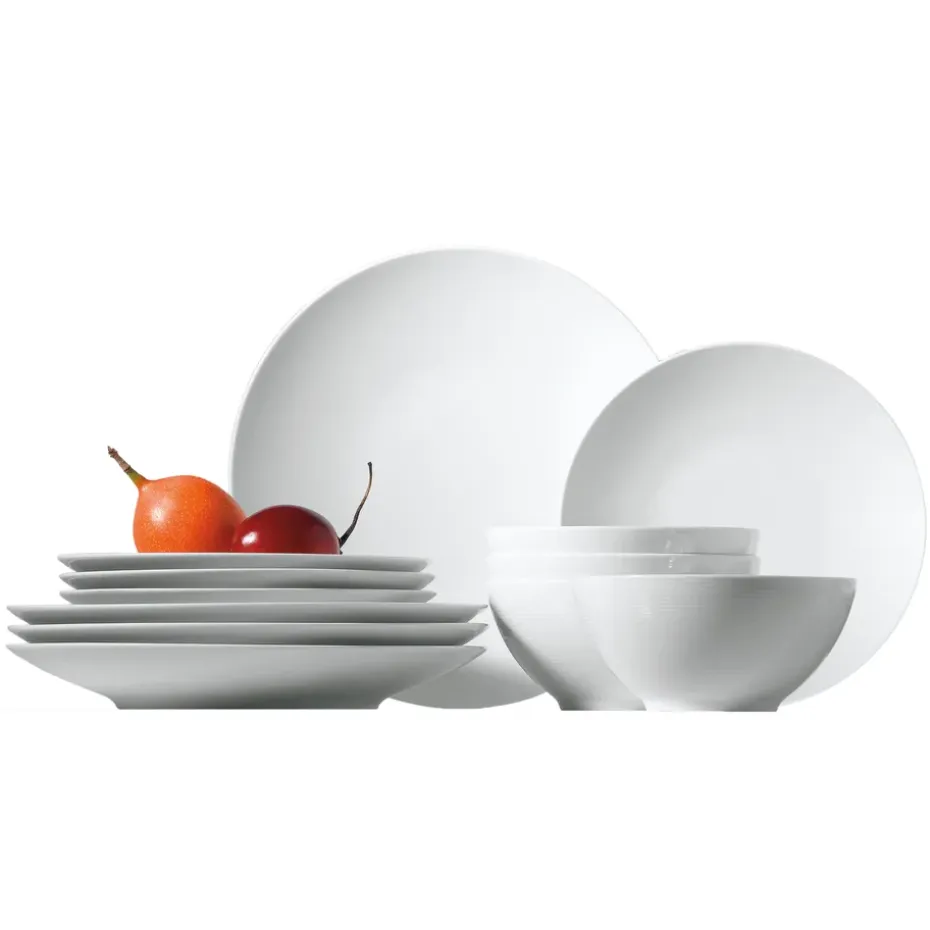 Ensemble de service Loft blanc, 12 pièces