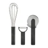 Ensemble d'ustensiles de cuisine Singles 3 pièces, Noir
