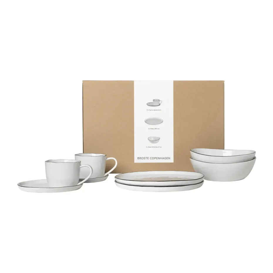 Ensemble petit-déjeuner Nordic Salt pour deux, 6 pièces