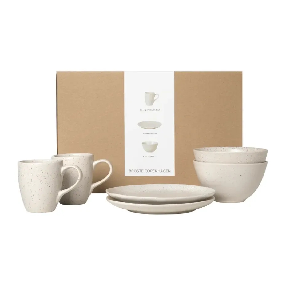 Ensemble petit-déjeuner Nordic Vanilla pour deux, 6 pièces