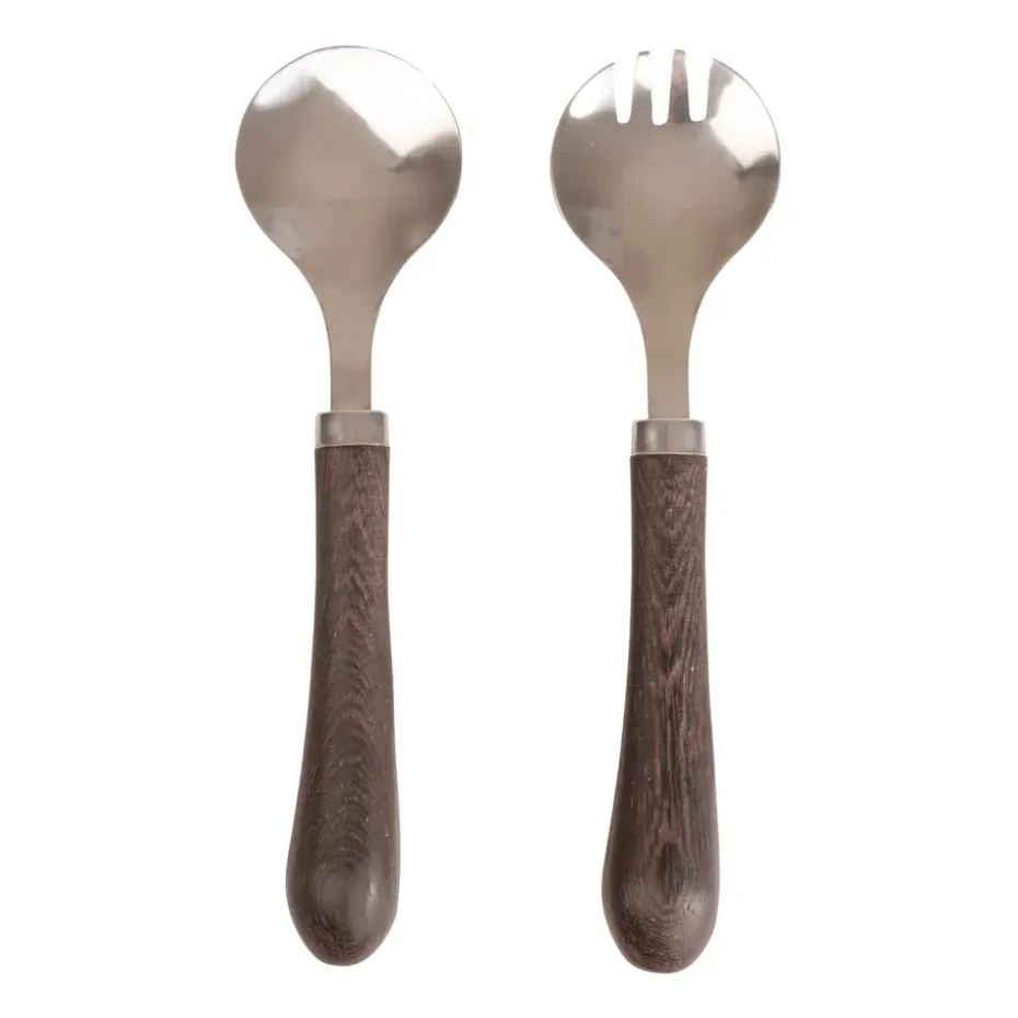 Ensemble pour salade Astrid, Marron-argent