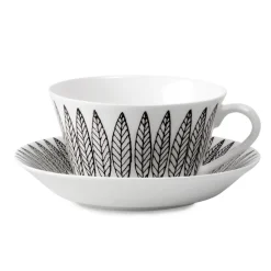 Ensemble tasse à thé Svart Salix cône, Tasse à thé + soucoupe