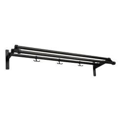 Etagère à chapeaux Nostalgi 291 100 cm, Chêne peint noir-noir