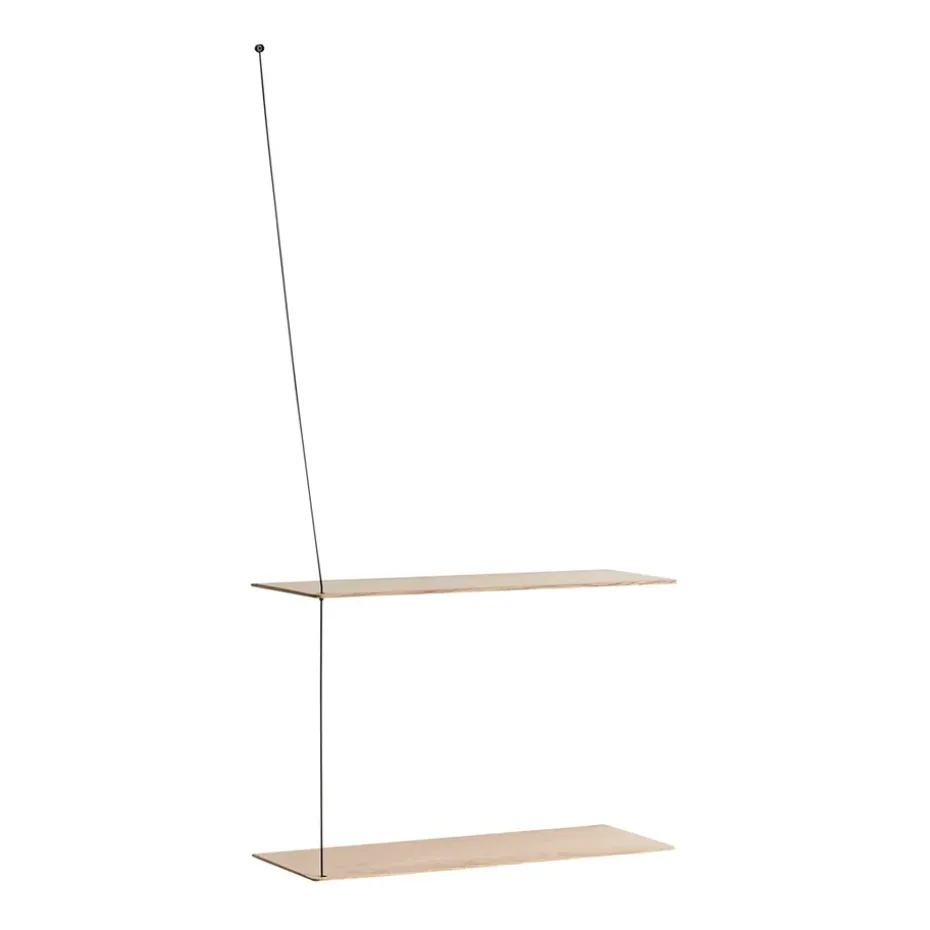 Etagère Stedge 60 cm, Chêne pigmenté blanc