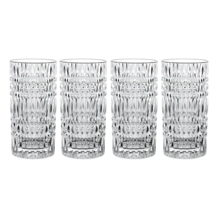Ethno longdrinksVerre 43,4 cl Lot de 4, Transparent