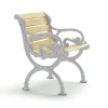 Fauteuil Byarum, Imprégnation de pin, structure en aluminium brut