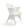 Fauteuil Classic, Pin laqué blanc, support blanc