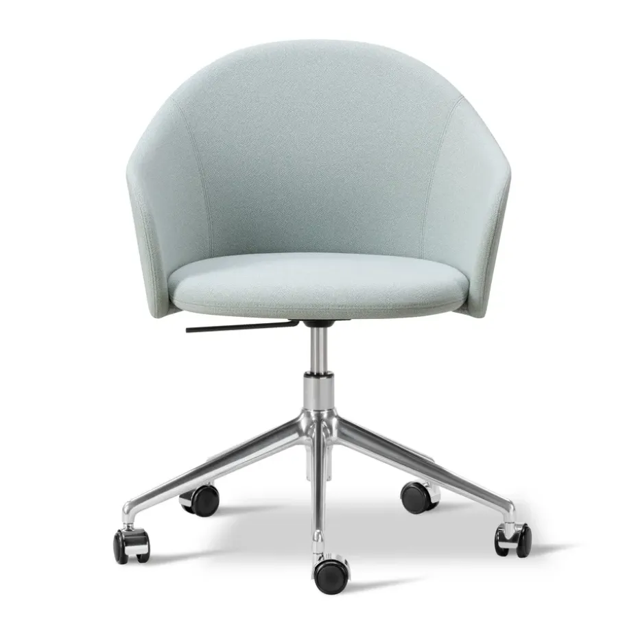 Fauteuil Gomo Armchair pivotant à 5 branches, Mylla 811-aluminium poli