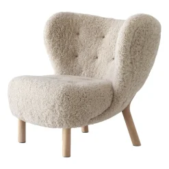 Fauteuil Little Petra VB1, Chêne huilé blanc-Moonlight