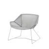Fauteuil lounge Breeze weave, White grey