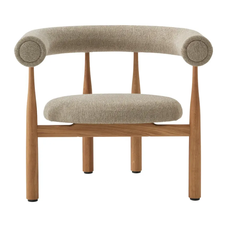 Fauteuil lounge Bukowski, Oak, Moss 16