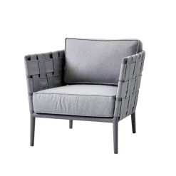 Fauteuil lounge Conic, Light grey, incl. coussins