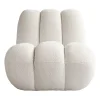 Fauteuil lounge Toe bouclé, Off-white