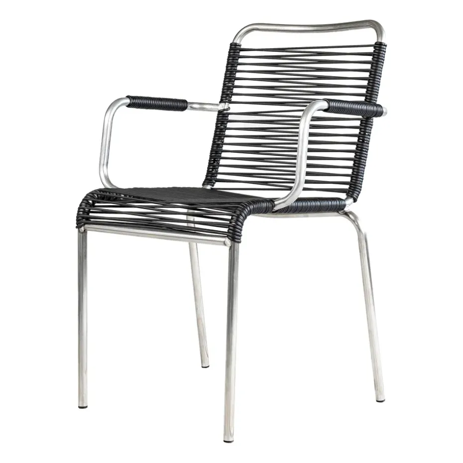 Fauteuil Mya aluminium, Black