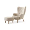 Fauteuil Petra VB3 High incl. pouf ATD1, Chêne huilé-Karakorum 003
