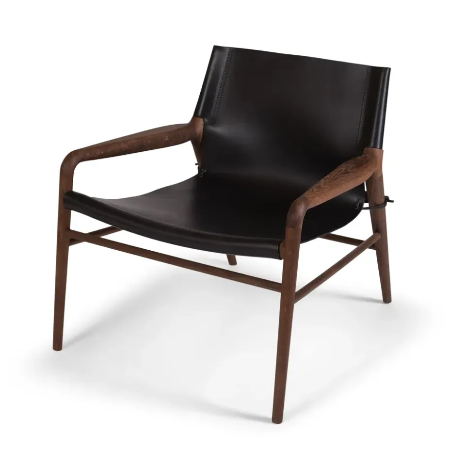 Fauteuil Rama Chair chêne fumé, Noir
