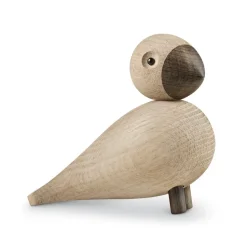 Figurine oiseau chanteur Alfred, chêne