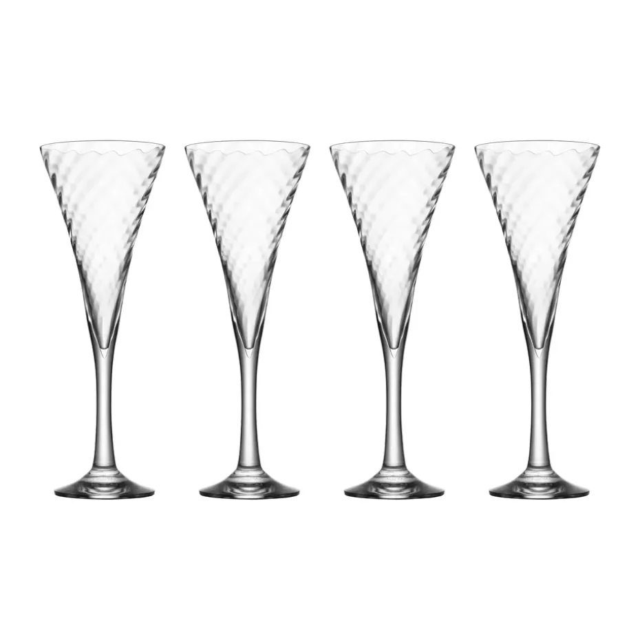 Flûte à champagne Helena 25 cl, lot de 4, Transparent