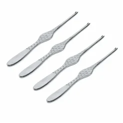 Fourchette à fruits de mer Colombina Fish Lot de 4, Acier inoxydable